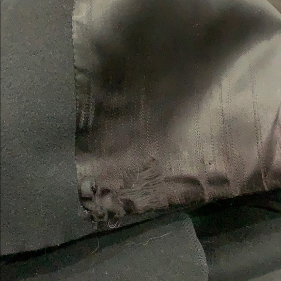 Perry Ellis double breasted black wool coat 12 - Picture 8 of 8